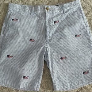 vineyard vines Flag Whale Seersucker Breaker Short